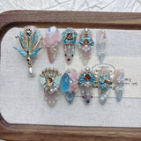 Yeknu 10Pcs High Quality Handmade Press on Nails Simple And Elegant  Royal A must For Trends Fashion Weapon Nail Stickers  Elegant