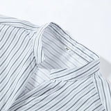 Yeknu  Casual Striped Women's Shirt Single-Breasted Long Sleeve Stand Collar Pocket Lace Up Lady Blouse Summer Autumn Female Tops