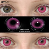 Yeknu  Cosplay Contact Lenses Makeup Colored Pupils Cosmetics Black Lenses Halloween Green Contact Lenses  White Pupils Red lens