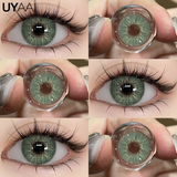 Yeknu  Contact Lenses Cosmetic Green Contact Lenses Makeup Colored Pupils Cosplay Lenses Cosmetics Beauty Woman Colored Lenses