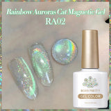 Yeknu  10ml Super Shining Reflective Cat Magnetic Gel Ultra Shine Glitter Red Silver Soak Off UV LED Gel Nail Art Varnish