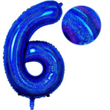Yeknu  40Inch Navy Blue Number Balloons 0-9 Helium Balloon Laser Dark Blue Figure Golob Birthday Wedding Graduation Decoration Supplies