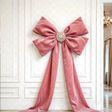 Yeknu  Photography Background Elegant Giant Pink Bow Aldult Birthday Wedding Maternity Portrait Decor Backdrop Photo Studio