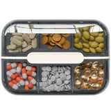 Yeknu  4/6 compartment sealed medicine box, plastic moisture-proof medicine box, split portable travel medicine storage box