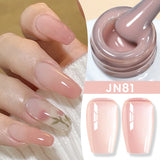 Yeknu  Jelly Transparent Gel Nail Polish Nude Pink  Color UV Soak Off Gel Varnish Jade Nail Art Gel 10ml Design Manicure