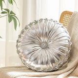 Yeknu  35cm Round Metallic Style Sofa Pillow Bay Window Futon Seat Cushion Pumpkin Seat Cushion for Couch Floor Throw Pillow