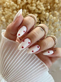 Yeknu  24 PCs Long Almond Shaped Fake Nails +1 Nail File +1 Piece of Jelly Glue