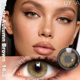 Yeknu  1Pair NEW Color Contact Lenses For Eyes Beauty Pupils Natural Pupils Brown Contact Lenses Soft Colorful Cosmetics Gray Len