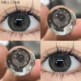 Yeknu  Contact Lenses Myopia Black Eye Color Lens Dioptric Degree Beauty Pupil Cosmetic for Eyes Natural Prescription Annual