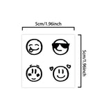 Yeknu  1Pc Smile Emoji Waterproof Temporary Tattoo Stickers, Long-lasting Waterproof for One to Two Weeks, Suitable for Finger, Plam.