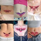 Yeknu  6Pcs Succubus Temporary Tattoo Sticker, Long-lasting and Waterproof, Fake Tattoos for Couple, Suitable for Chest, Belly, Waist.