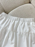 Yeknu  Franclia New Summer Design, Unique Style, White Low-Waisted, Girly Tulip Skirt With Bow Ribbon Decoration, Women's Midi Skirt,