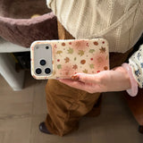 Yeknu  Dizzying Ginkgo Maple Leaf Nut Flower Soft Protective Phone Back Cover Case for iPhone 13 14 15 16 17 Pro Max 17Air Glossy Case