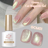 Yeknu  10ml Super Shining Reflective Cat Magnetic Gel Ultra Shine Glitter Red Silver Soak Off UV LED Gel Nail Art Varnish