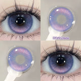 Yeknu  2pcs/pair Beauty Purple Contact Lenses for Eyes Myopia Colored Contact Lenses Natural Blue Lens Fashion Cosplay Pupils