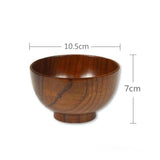 Yeknu  Japanese Sour Jujube Wood Bowl Adult and Children's Wood Bowl Kitchen Food Containers Rice Salad Noodles Bowl HouseholdTableware