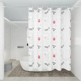 Yeknu  Transparent Waterproof Shower Curtain Bathroom Translucent Partition Curtain Easy Clean Wipe Mildew Proof Curtains with Hooks