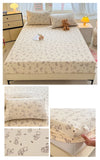 Yeknu Elastic Fitted Sheet Floral Style Bedsheet Soft Bed Cover Home Bed Linen Sheets drap de lit (Pillowcase Need Order)