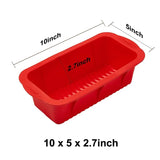 Yeknu  1PC 10 Inch Rectangular Non-stick Silicone Toast Baking Pan Baking Cake Mold Silicone Tray Food Production Kitchen Tools