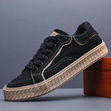 Yeknu  Low-top Korean Trend Sports Vulcanized Men's Shoes Casual Canvas Light Loafers Men Sneakers Sapatos Formais Masculinos