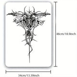 Yeknu  4 Sheets Judgment Angel Combo Full Back Tattoo Sticker,realistic, Long-lasting Waterproof for 1-2 weeks, Fake Tattoo