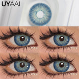 Yeknu  1Pair Fashion Big Lenses Colored Contact Lenses for Eyes Beauty Blue Eyes Lenses Natural Green Pupils Brown Grey Lens