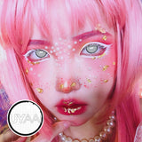Yeknu  2Pcs/1Pair White Contact Lenses For Pupils Eyes Halloween Anime Cosplay Lenses Eye Contacts Makeup White Lens Cosplay Lens