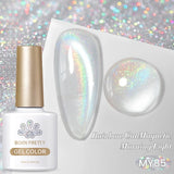 Yeknu  10ml Super Shining Reflective Cat Magnetic Gel Ultra Shine Glitter Red Silver Soak Off UV LED Gel Nail Art Varnish