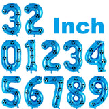 Yeknu  Soccer Birthday Party Decoration Multi Color Number 7 Balloon 32Inch 1 2 3 4 5 6 7 8 9 Digit Football Balloon Large Figure Golob