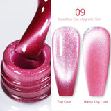 Yeknu  Gold Reflective Moonlight Gel Nail Polish Cat Magnetic Aurora Spar Glitter Semi-Permanant Varnish Nail Art Magnetic