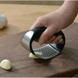 Yeknu  Stainless Steel Garlic Press Manual  Mincer Chopping  Tools Curve Fruit Vegetable Cooking Kitchen Gadgets