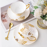 Yeknu  European Style Retro Ceramic Bone Porcelain Coffee Cup Plate Creative Mark Water Cup Home Restaurant Decor English Afternoon Tea