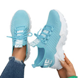 Yeknu  women's casual shoes fly-woven upper running tide Korean version large size sports casual