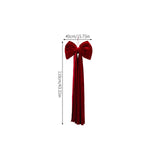 Yeknu  Super Large Red Velvet Christmas Bow Pendant Xmas Tree Bowknot Hanging Ornaments Home Christmas Decorations New Year Party Gifts