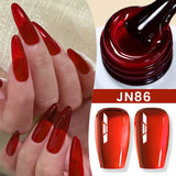 Yeknu  10ml Black Glass Cat Magnetic Gel Nail Polish Ultra Shine Gold Silver Glitter Soak Off UV LED Gel Nail Art Varnish