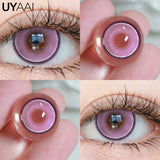 Yeknu  1 Pair Halloween Purple Colored Eye Contacts Anime y2k Color Lenses