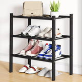 Yeknu  Olanly Durable Bamboo Shoe Organizer For Closet Sturdy Easy Assembly Shoe Rack Stackable Free Standing Wooden Shoe Storage Shelf