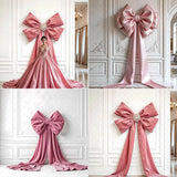 Yeknu  Photography Background Elegant Giant Pink Bow Aldult Birthday Wedding Maternity Portrait Decor Backdrop Photo Studio