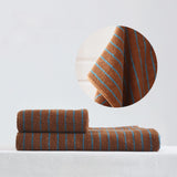 Yeknu  Retro Striped Pure Towels Soft Kindly-Skin Face Towel Bathroom Absorbent Face Adult Household Towels