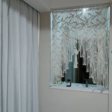 Yeknu  Hand-made Macrame Leaf Patter Curtain Tapestry Bohemia Hanging Window Door Tassel Curtain Wall HangingTapestry Room Decoration