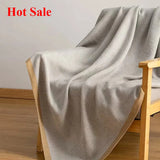 Yeknu  Light luxury blanket living room nap sofa blanket bedside towel office aviation blanket paper pattern fish bone pattern