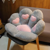 Yeknu Lovely Plush Cat Paw Seat Cushion Soft Comfortable Plush Waist Support Chair Cushion Cute Office Chair Cushion Birthday Present