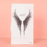 Yeknu  Long-lasting waterproof temporary tattoo stickers with simulated non-reflective wing patterns for men and women arm fake tattoos