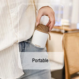 Yeknu  220ml Mini Wood Lid Stainless Steel 304 Thermal Flask Fashion Portable Pocket Coffee Tea Thermal Water Bottle Tumbler