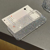 Yeknu  Glitter Sparkling Bling Phone Case For iPhone 17 16 15 14 13 12 11 Pro Max 16Promax Soft Transparent Protection Back Cover
