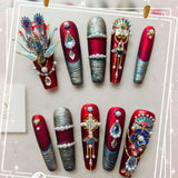 Yeknu 10Pcs High Quality Handmade Press on Nails Simple And Elegant  Royal A must For Trends Fashion Weapon Nail Stickers  Elegant