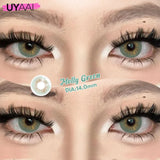 Yeknu  1Pair Fashion Big Lenses Colored Contact Lenses for Eyes Beauty Blue Eyes Lenses Natural Green Brown Grey Lens