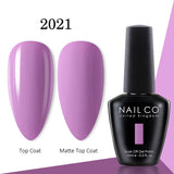 Yeknu  15ml Gel Nail Polish LED Semi-permanent Summer Varnish UV Vernis Blue Color Enamels For Nails Gellak Top Coat Base Polish