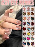 Yeknu  1-24pcs WS Summer Ice Transparents Pink Blue Glass Bead Cat Eye Gel Nail Polish 2025 New Style Nail Salon Nail Art Nail Supplies