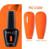 Yeknu  15ml Orange Color Nail Gel Polish Semi Permanent Red Pink Gellack Nail Art Salon Soak Off UV LED Glitter Nail Gel Varnish